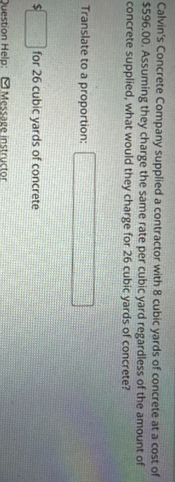 Calvin's Concrete Company supplied a contractor