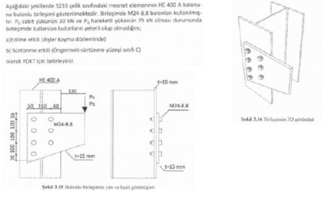 A a daki sekillerde $ 2 3 5 celik sinindaki