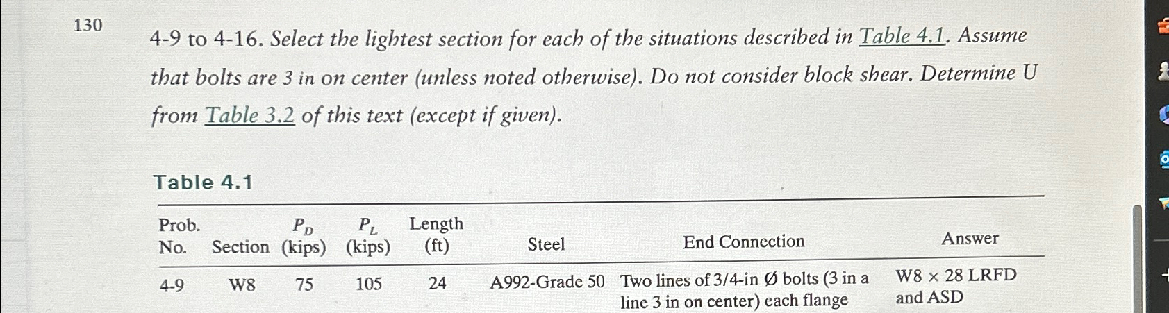 1 3 0 4 - 9 to 4 - 1 6 . Select the lightest