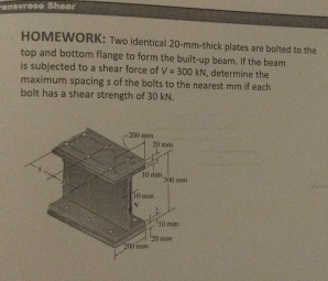 bintwrowe sheet HOMEWORK: Two identical 2 0 - m m