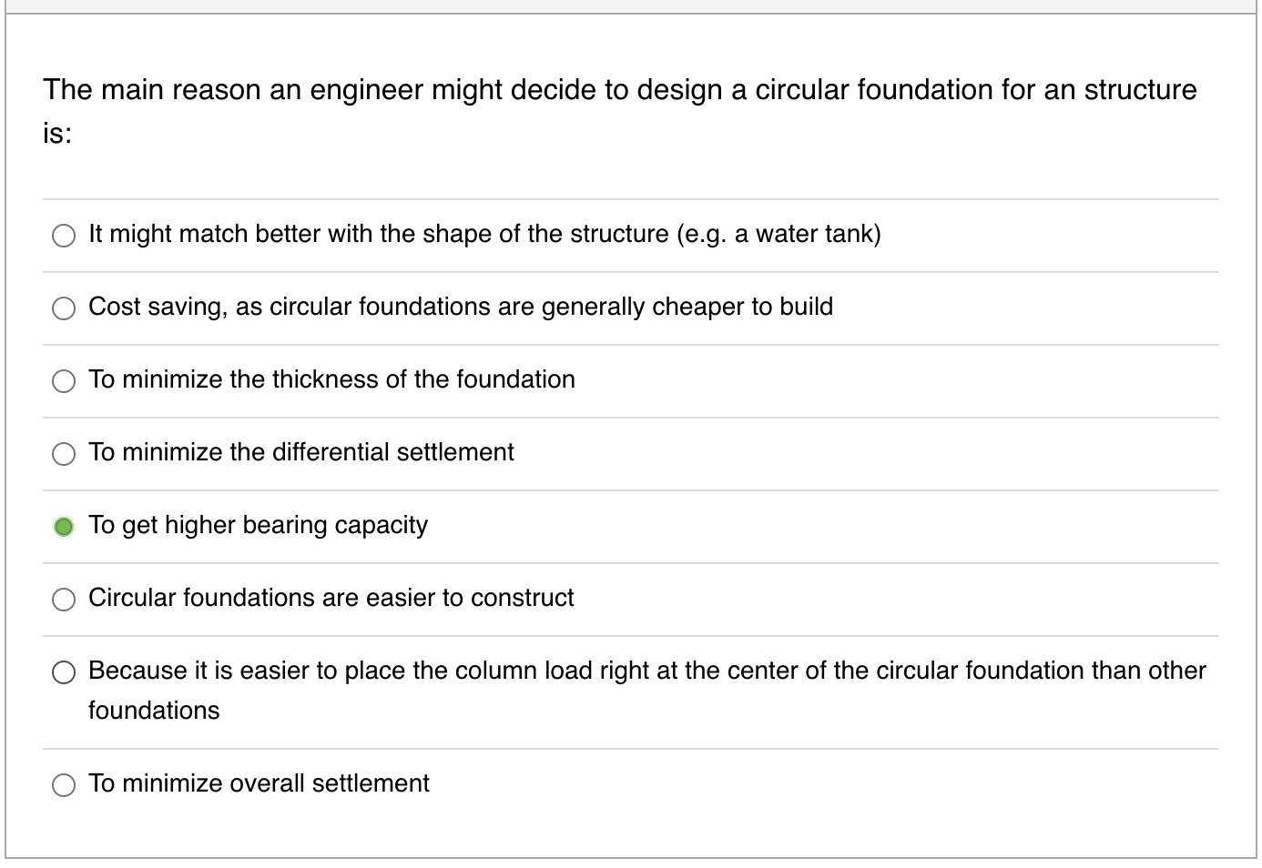 The main reason an engineer might decide to