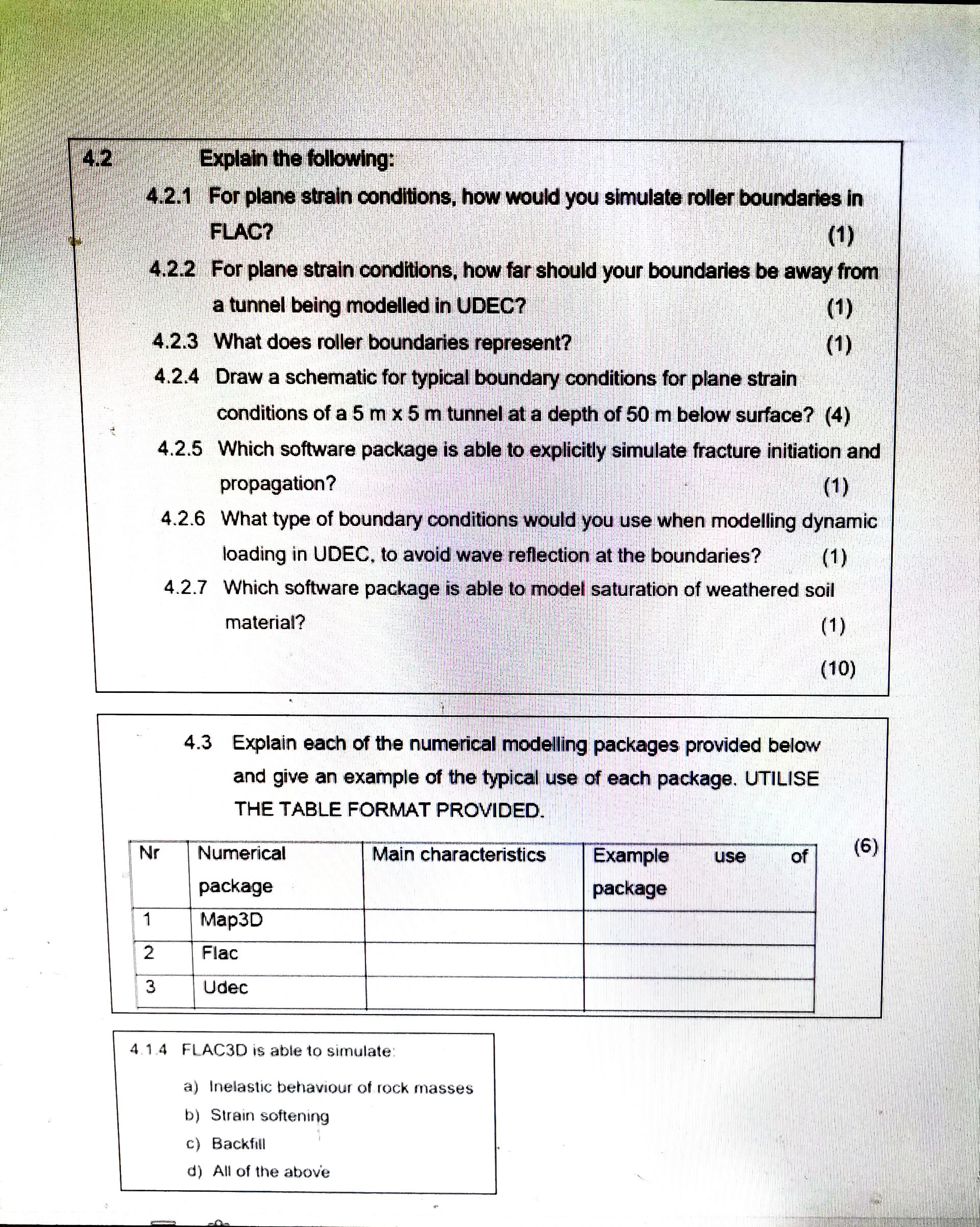 4 . 2 Explain the following: 4 . 2 . 1 For plane