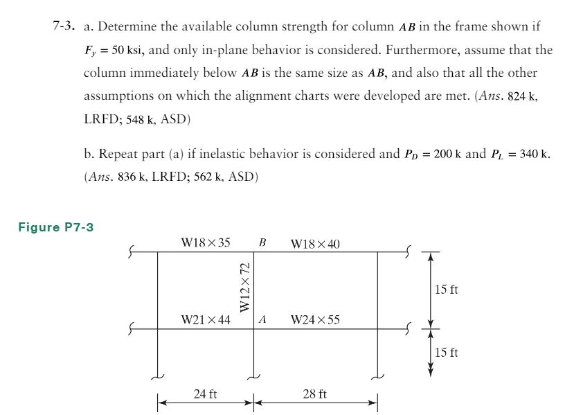 7 - 3 . a . Determine the available column