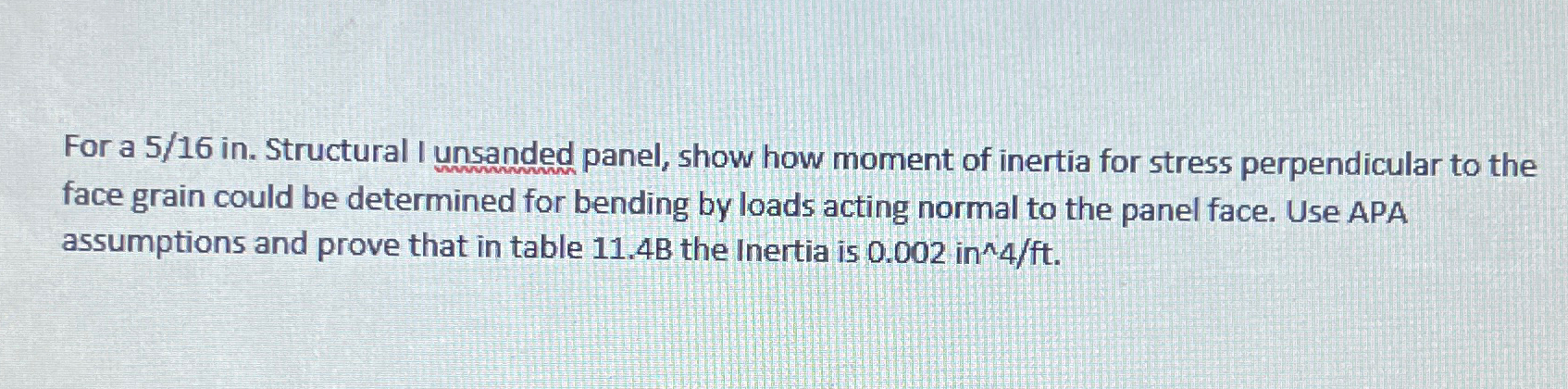 For a 5 1 6 in . Structural I unsanded panel,