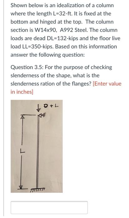 what is the slenderness ration of the web?