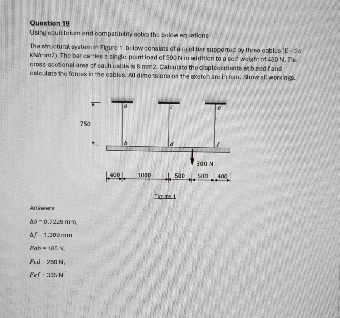 Question 1 9 Using equilibrium and compatibility