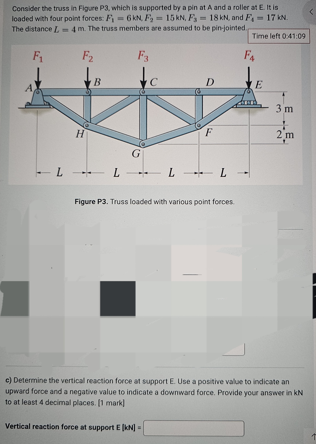 Consider the truss in Figure P 3 , which is