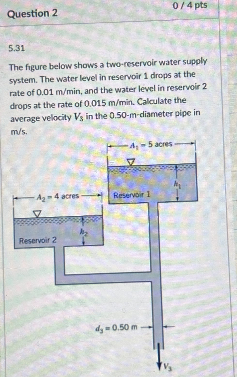Question 2 5 . 3 1 The figure below shows a two -