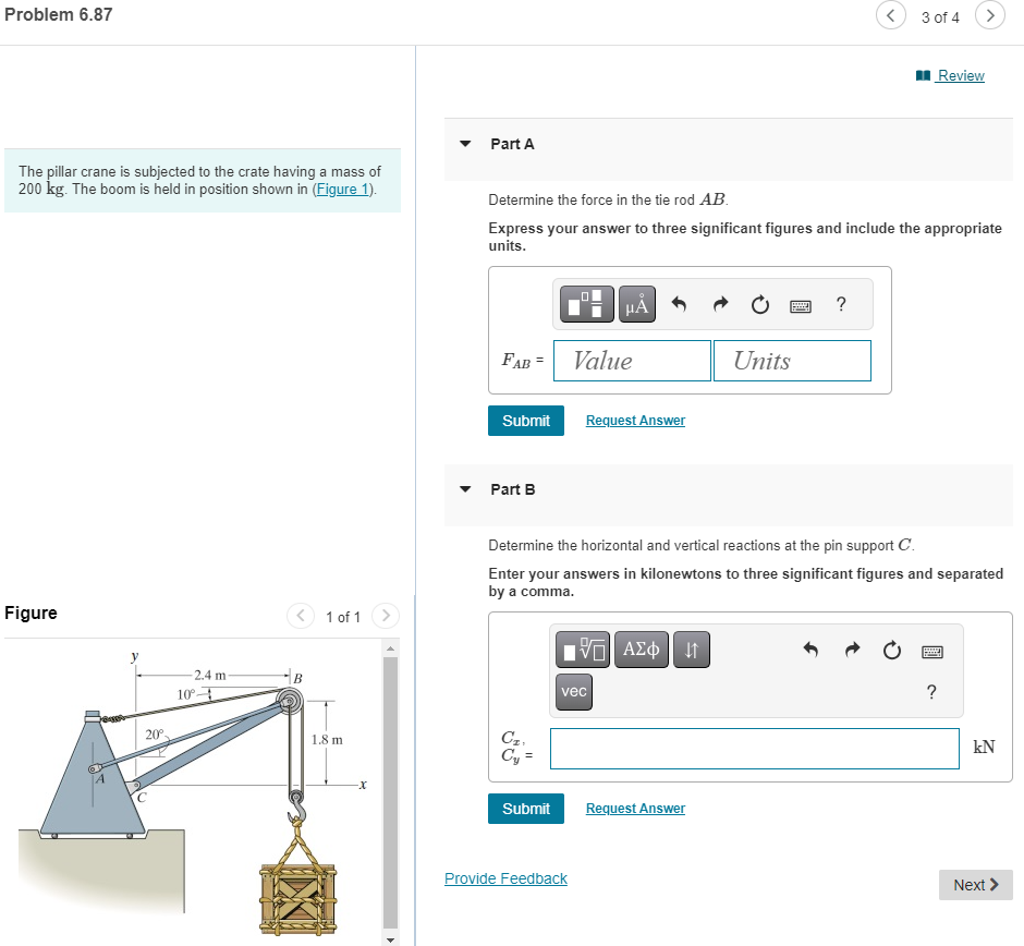 The pillar crane is subjected to the crate having