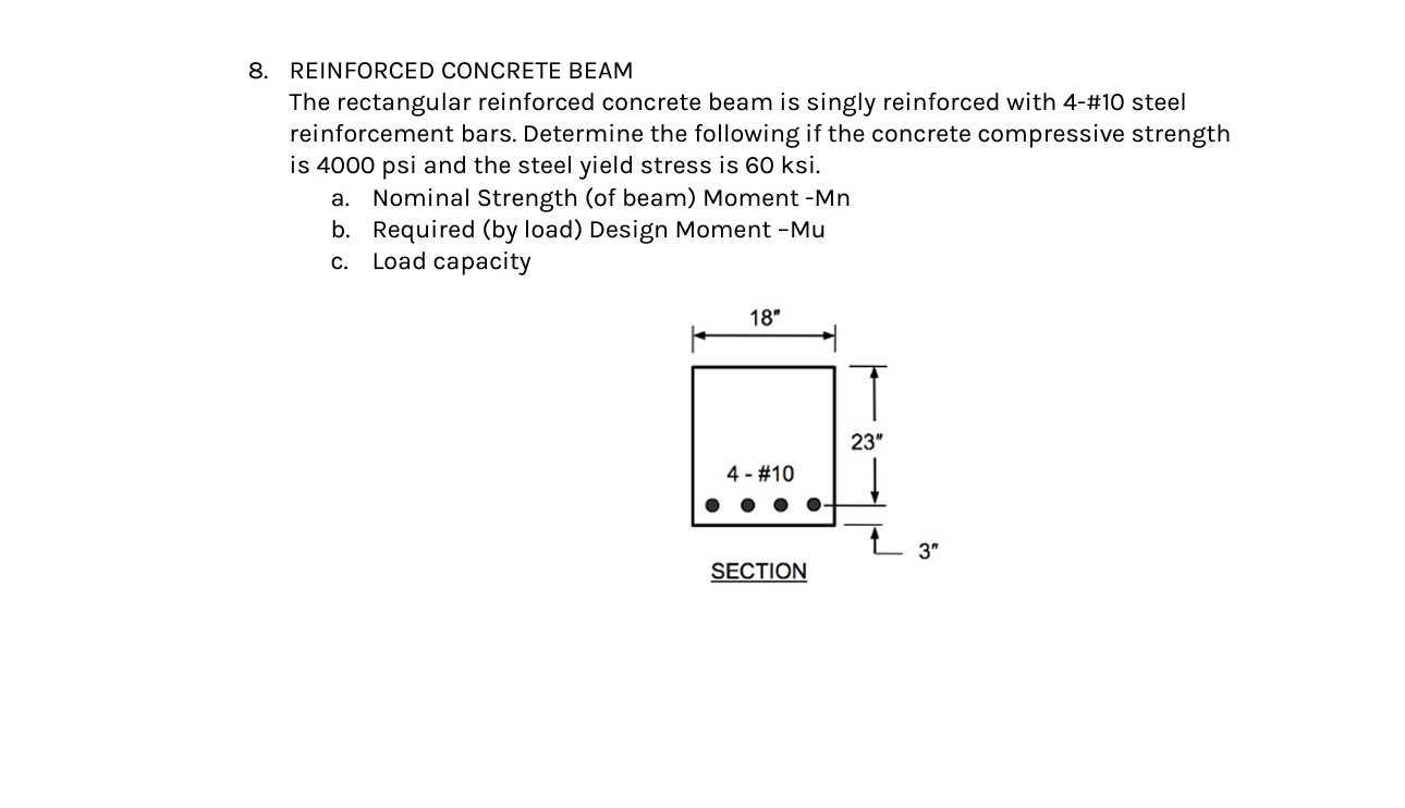 REINFORCED CONCRETE BEAM The rectangular