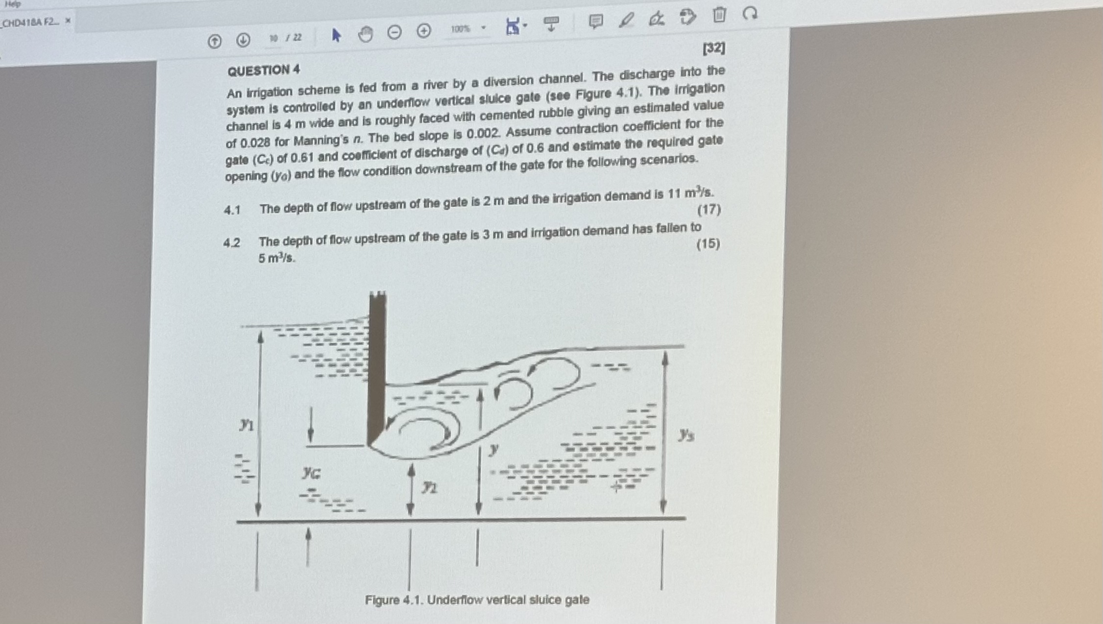 Hepp CHDNIBAF 2 x QUESTION 4 An irrigation scheme