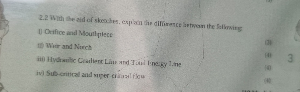 2 . 2 With the aid of sketches, explain the