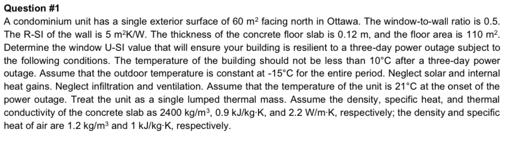 Question # 1 A condominium unit has a single