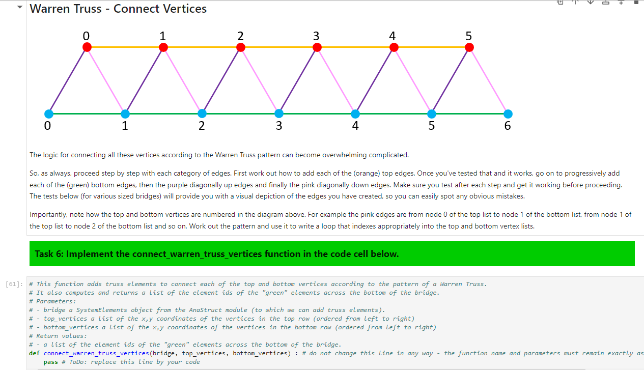 Warren Truss - Connect Vertices The logic for