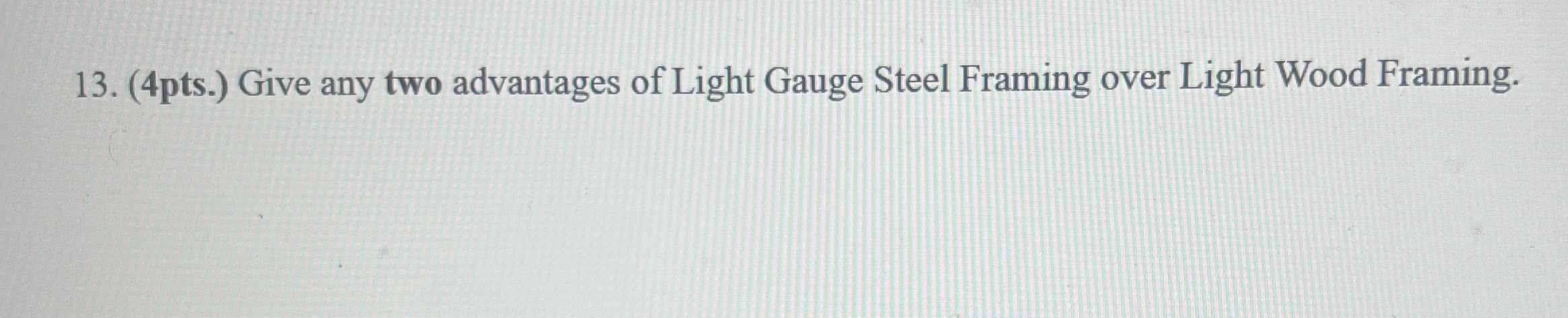 ( 4 pts . ) Give any two advantages of Light