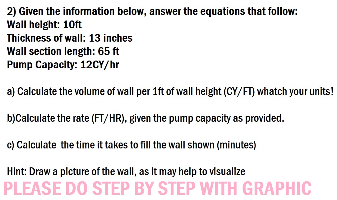Given the information below, answer the equations