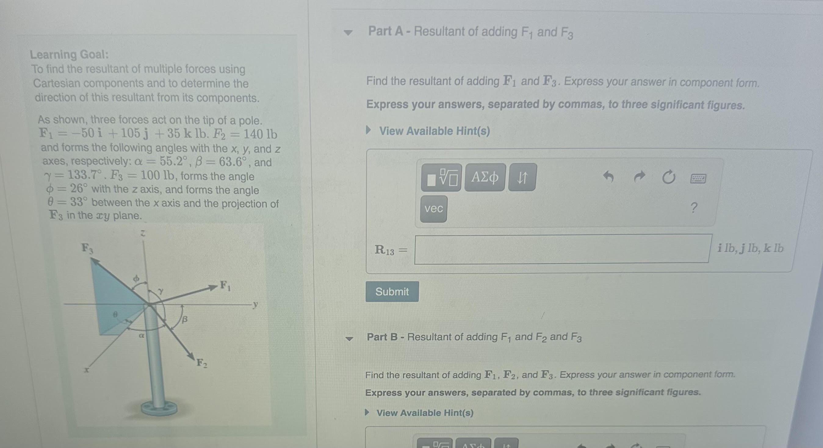 Learning Goal: Part C - Direction of a resultant