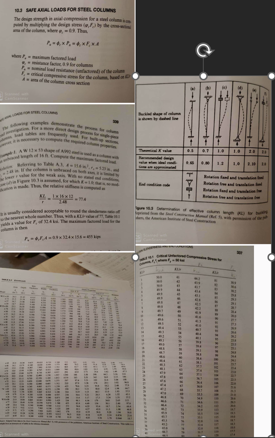 Determine the maximum factored axial compression