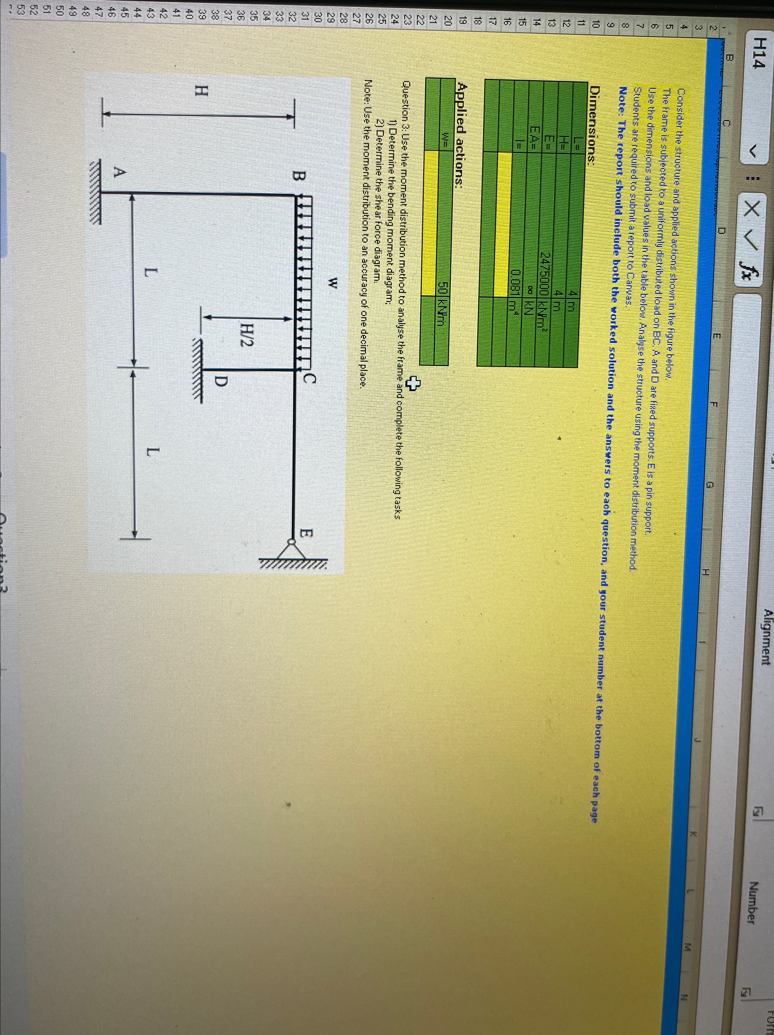 H 1 4 Alignment Number rom Consider the struoture