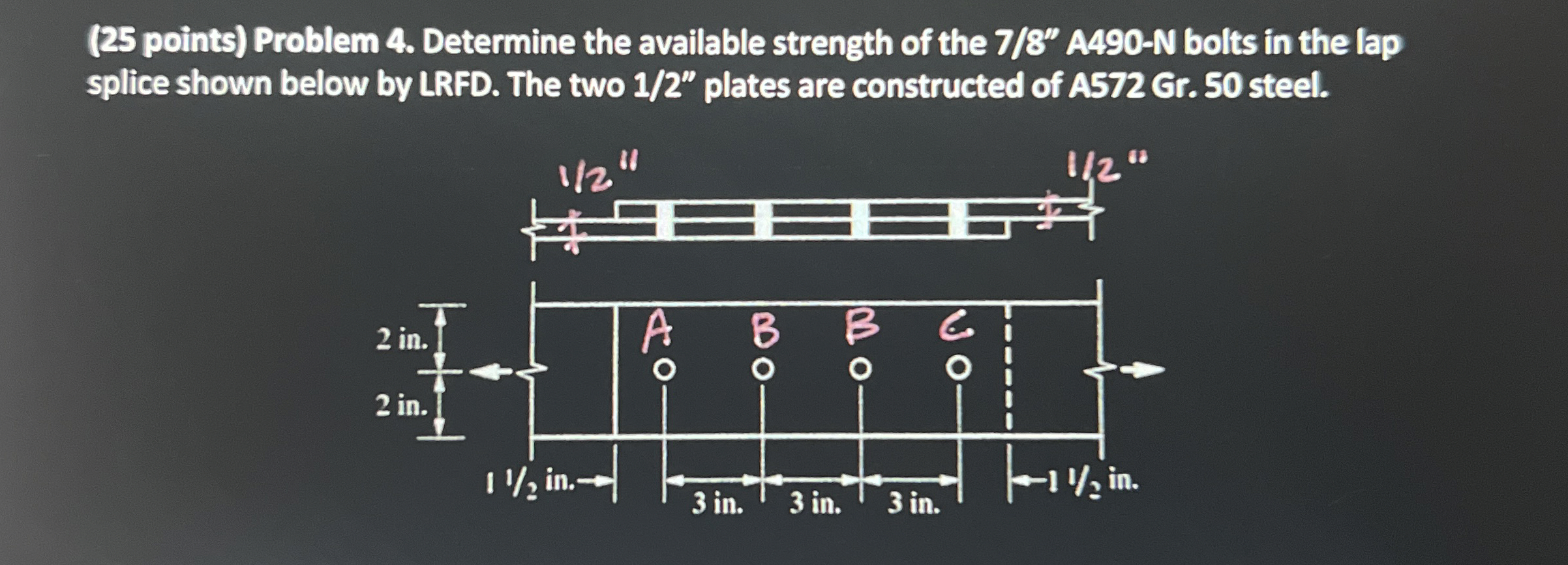 ( 2 5 points ) Problem 4 . Determine the