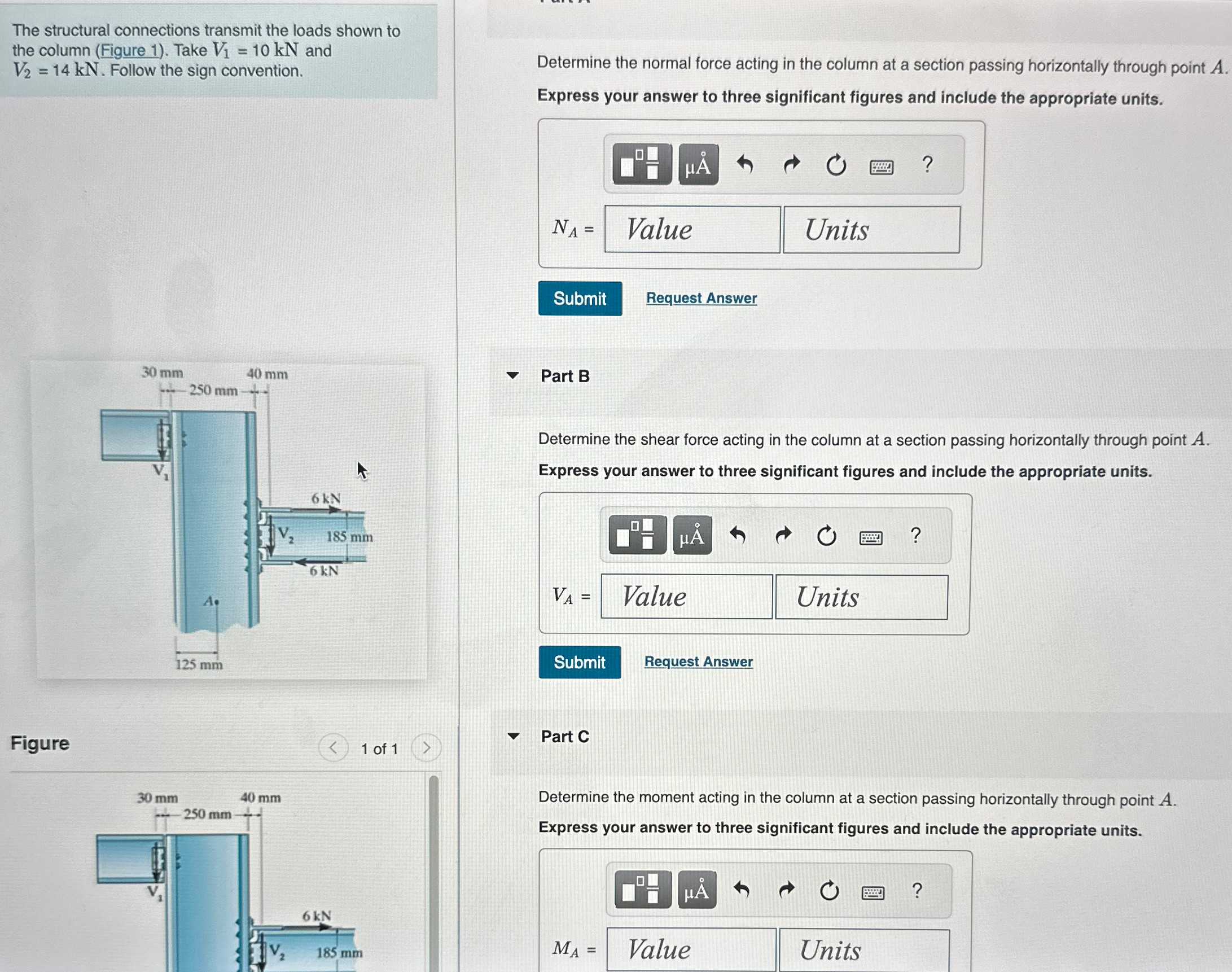 The structural connections transmit the loads