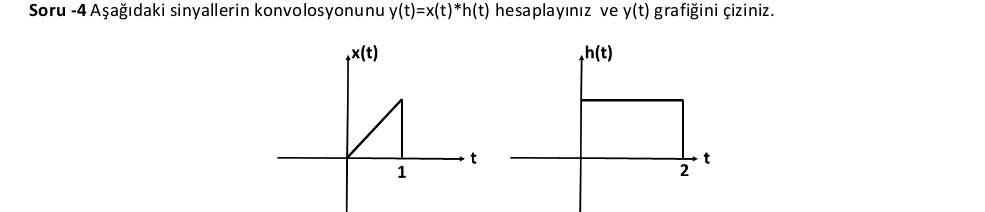 Soru - 4 A a daki sinyallerin konvolosyonunu y (