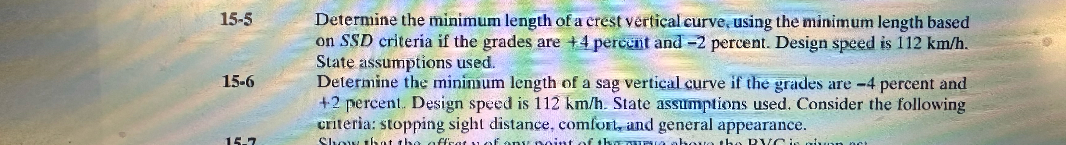 1 5 - 5 Determine the minimum length of a crest