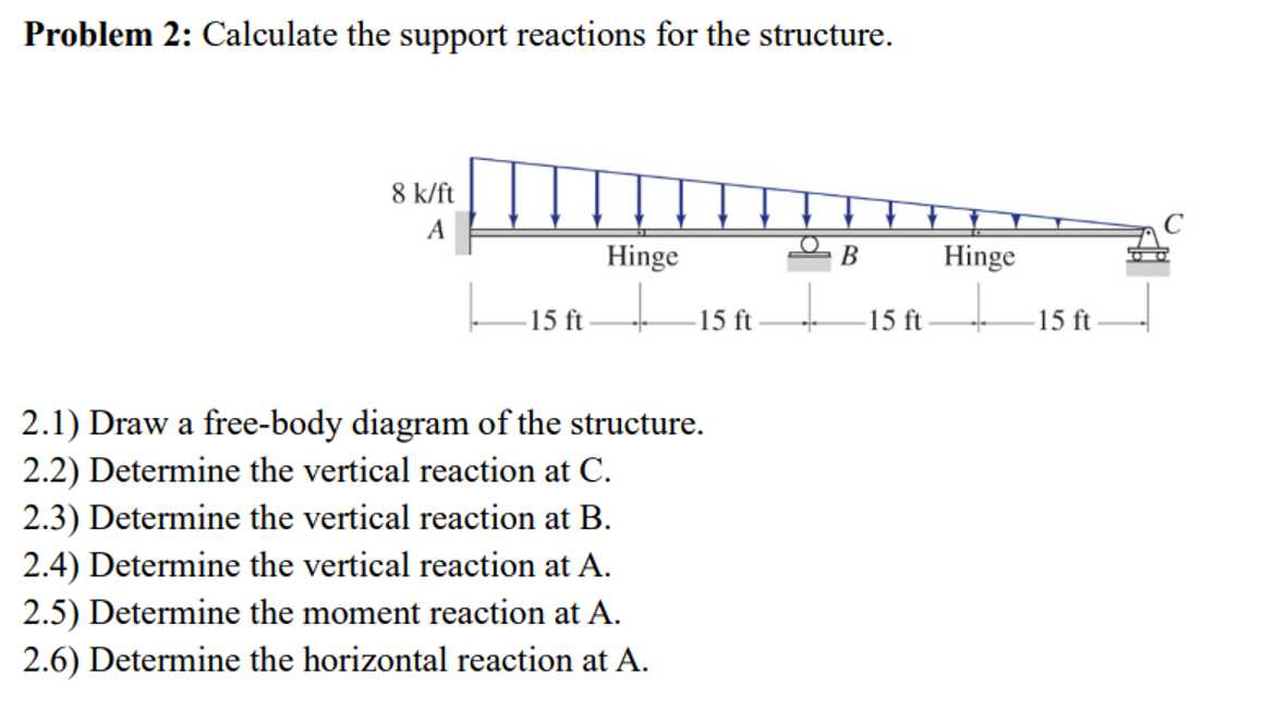 2 . 1 ) Draw a free - body diagram of the