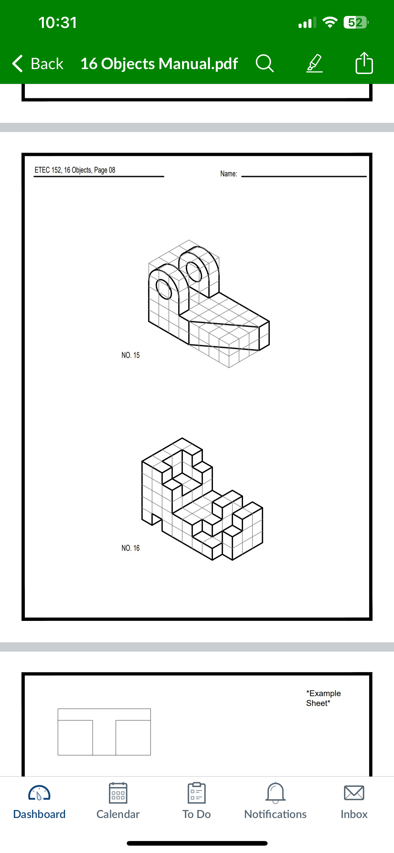 I need the three view frint top and right