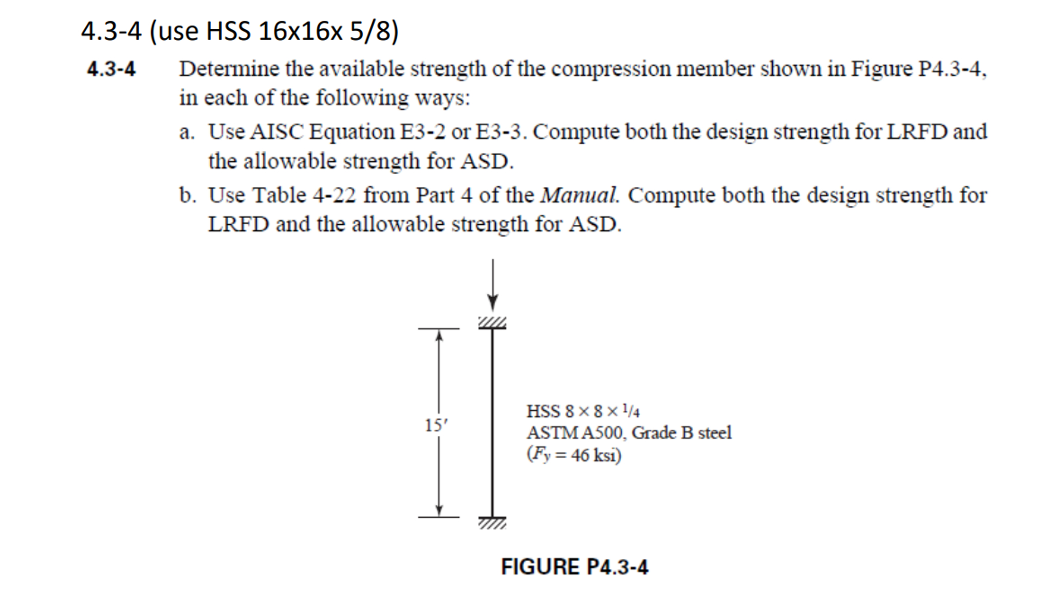 4 . 3 - 4 ( use HSS 1 6 1 6 5 8 ) 4 . 3 - 4