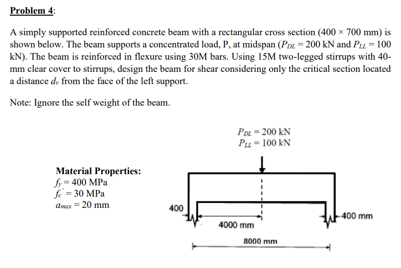 4 0 0 \ times 7 0 0 mm P _ ( DL ) = 2 0 0 kN and