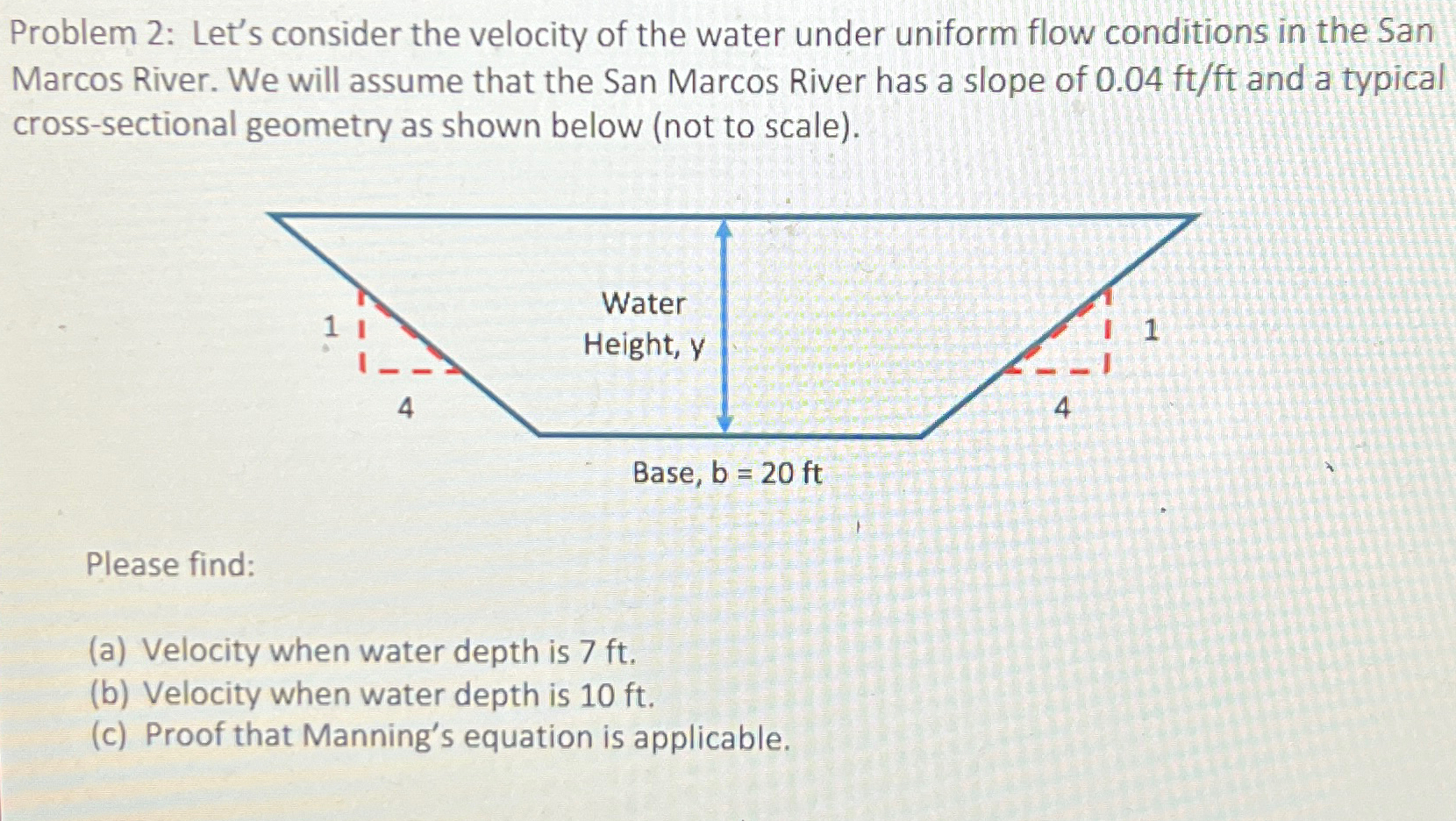 Problem 2 : Let's consider the velocity of the
