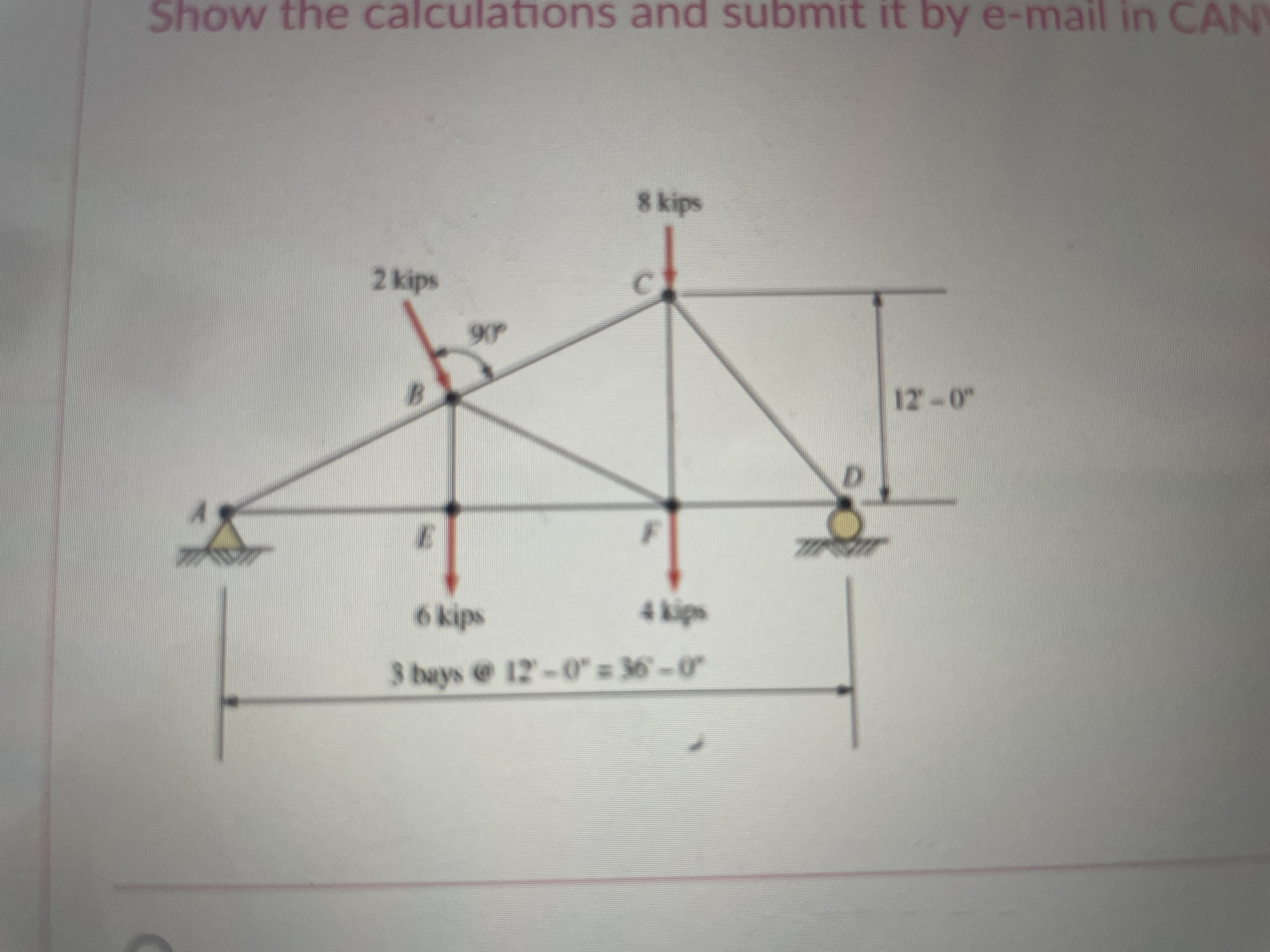 calculate the member forces for the truss member