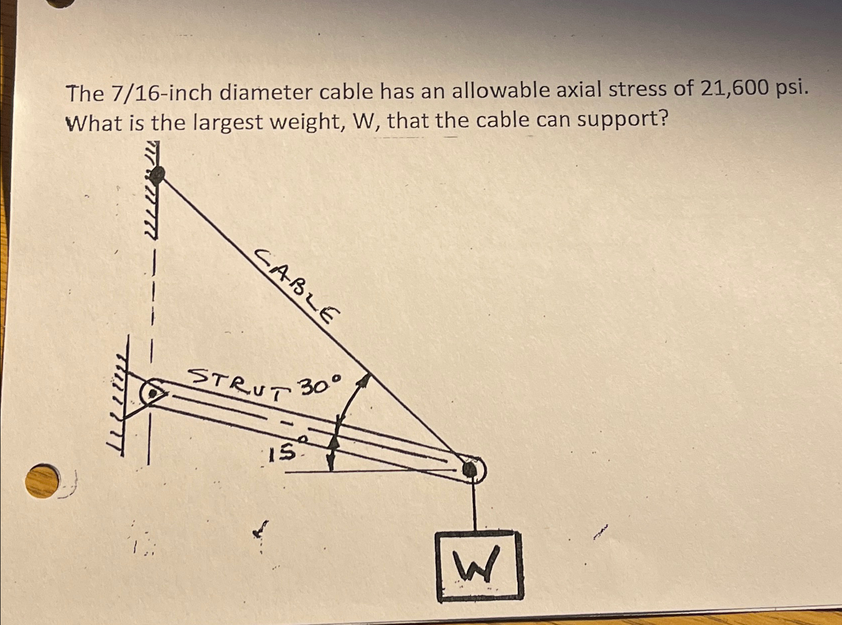 The 7 / 1 6 - inch diameter cable has an