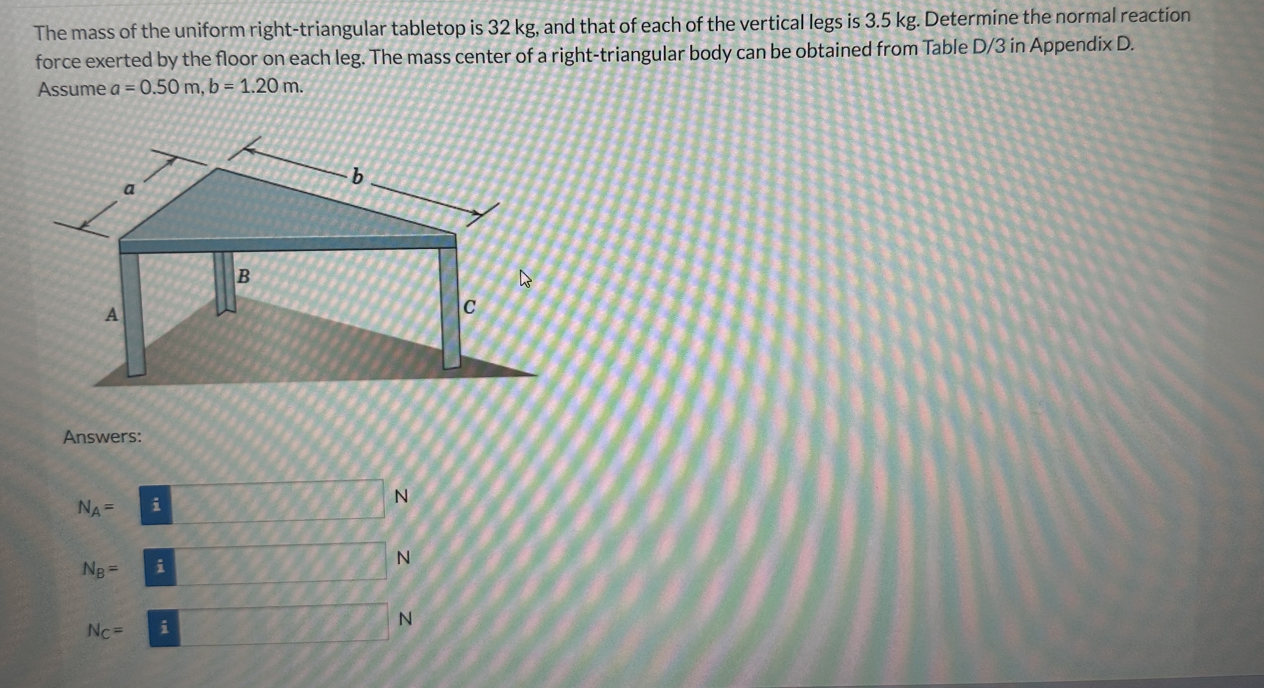 The mass of the uniform right - triangular