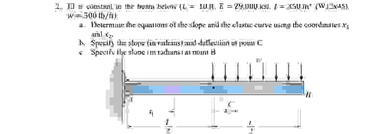 W = 5 0 0 1 6 f a Wetermine the equan a 2 . EI is