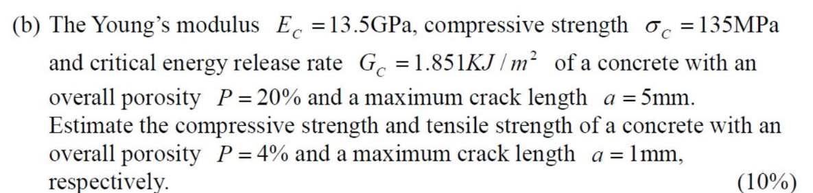 ( b ) The Young's modulus E C = 1 3 . 5 GPa,