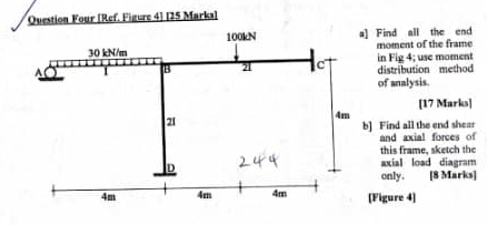 Question Four [ Ref . Figure ] [ 2 5 Marks ] a 1