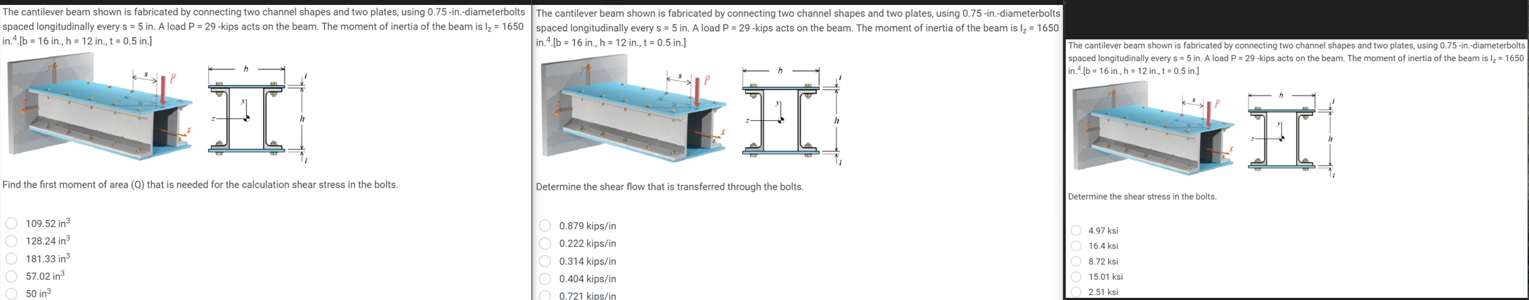 The cantilever beam shown is fabricated by