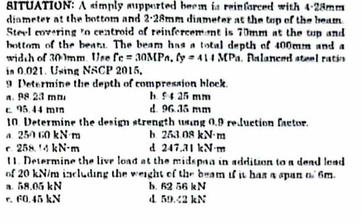 BITUATIUN: A aimply mupperted beem is reinfareed