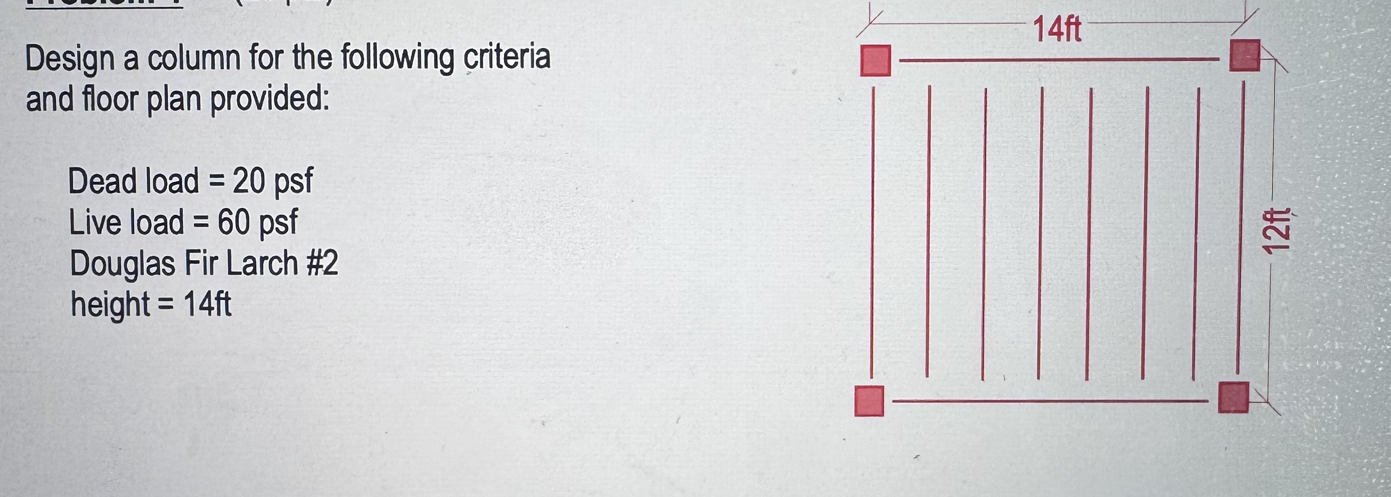 Design a column for the following criteria and