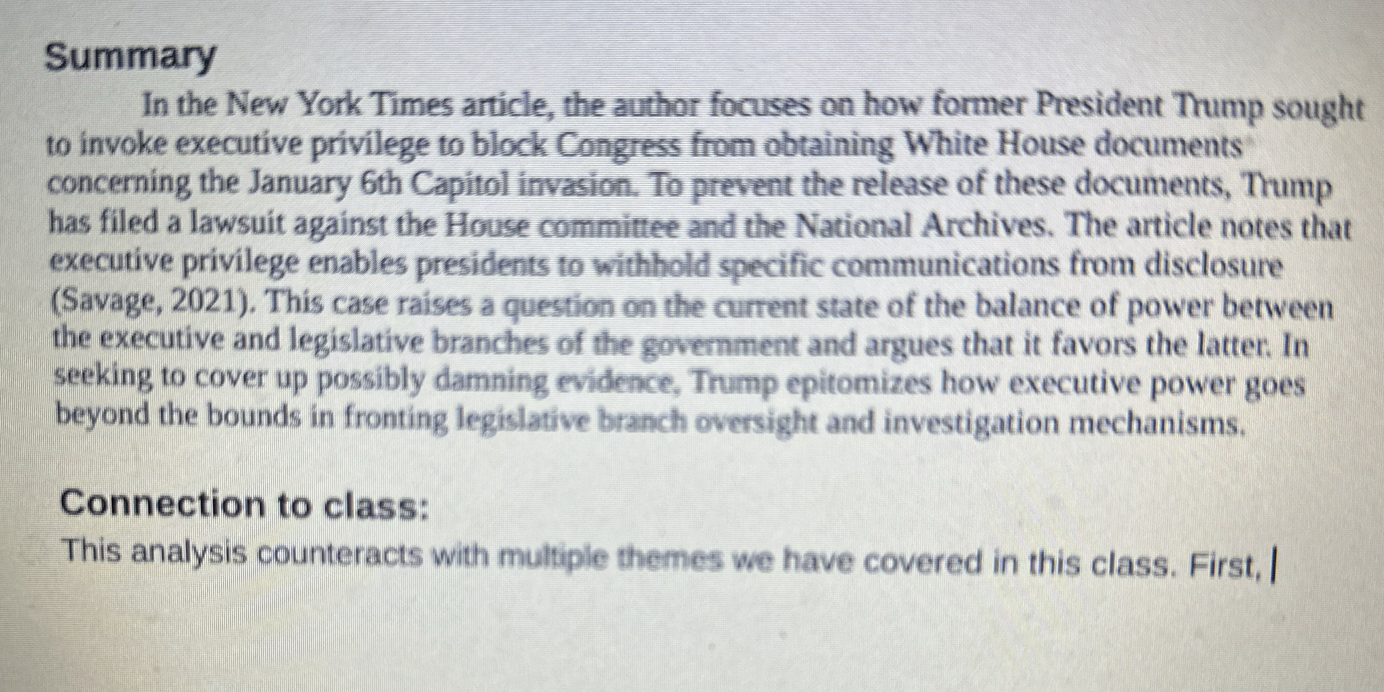 Need help finshing the connection to class part