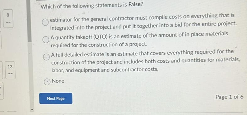 Which of the following statements is False?