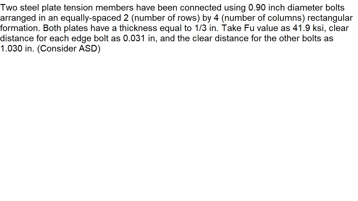 Two steel plate tension members have been