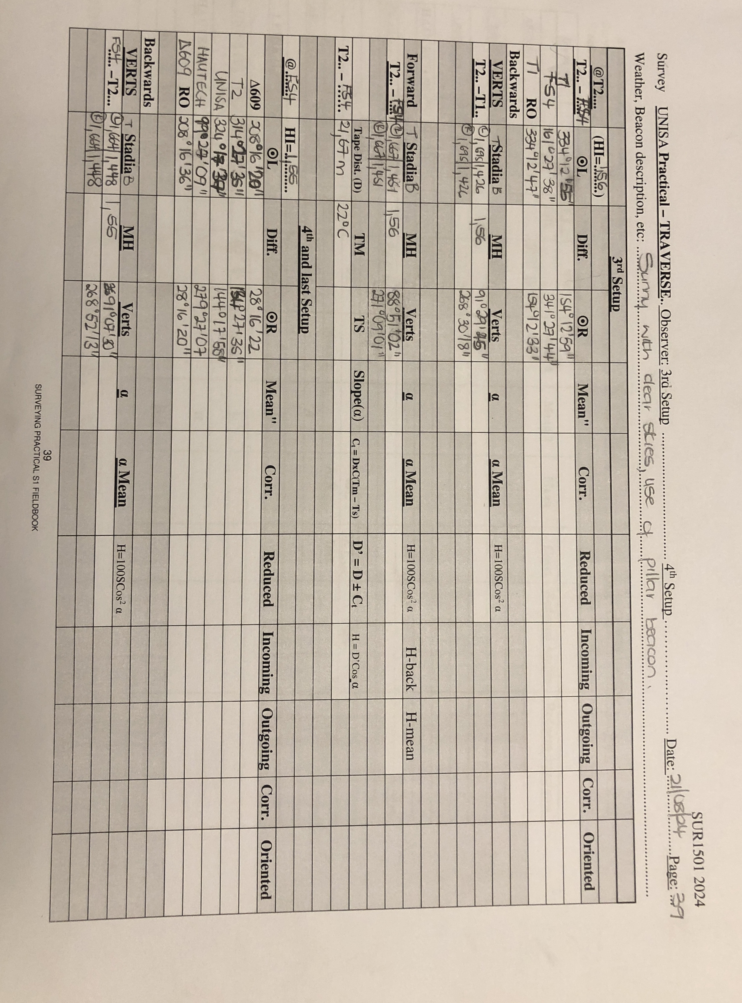 SUR 1 5 0 1 2 0 2 4 Survey UNISA Practical -
