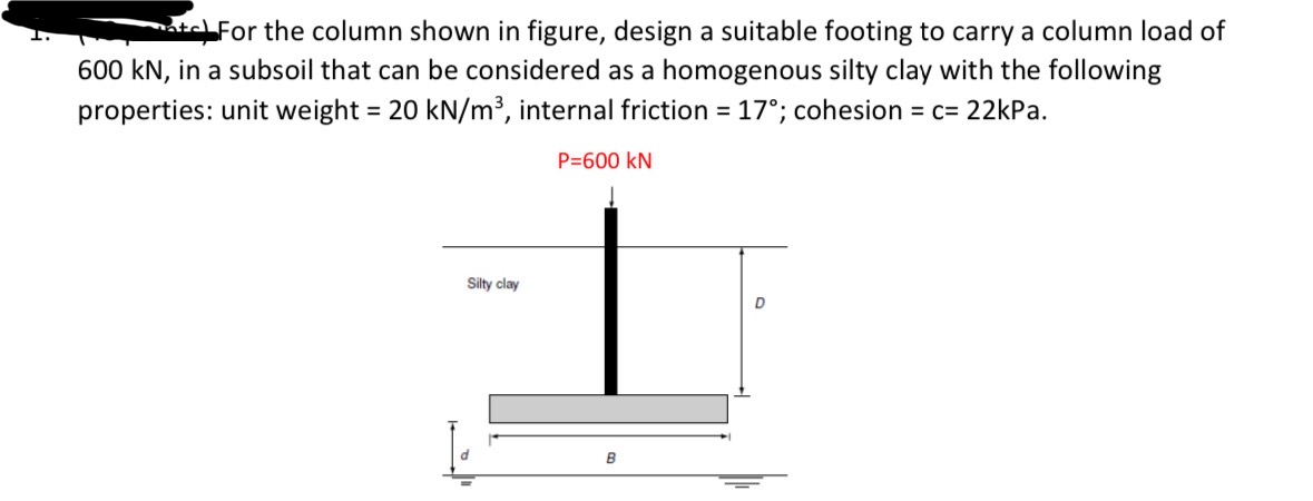 6 0 0 k N , in a subsoil that can be considered