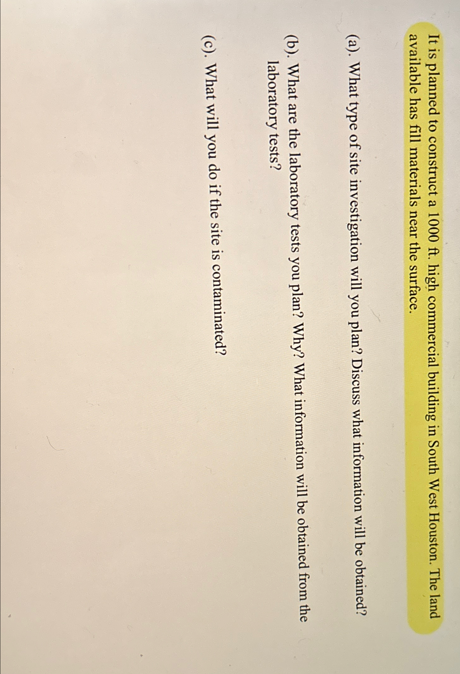 It is planned to construct a 1 0 0 0 f t . high