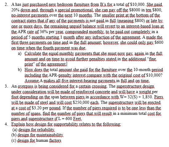 A has just purchased new bedroom furniture from B