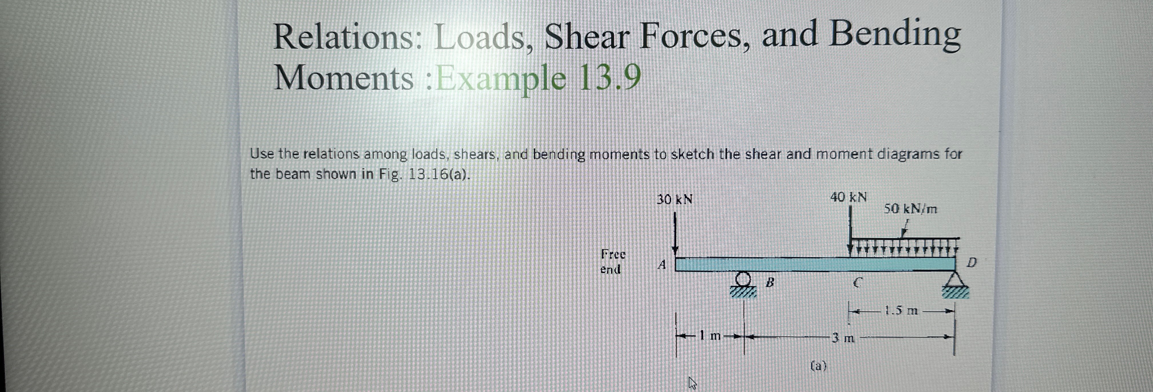 Relations: Loads, Shear Forces, and Bending