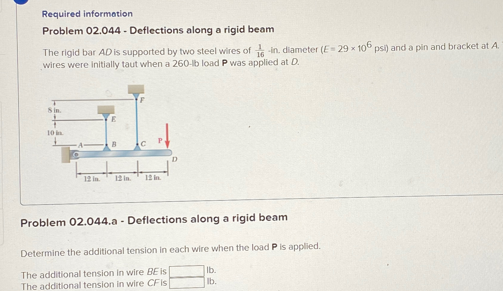 Required information Problem 0 2 . 0 4 4 -